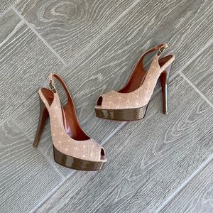 MISSONI Knit Open Toe High Heels Size 8